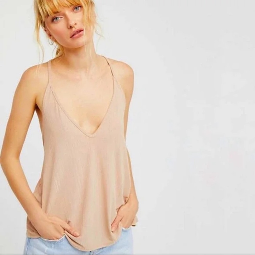 Free People intimately Slinky Slinky Nude Racerback